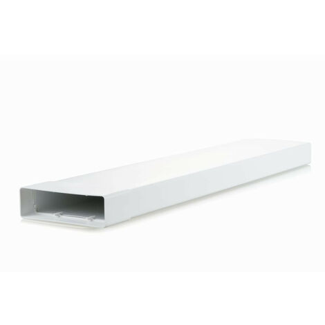 Conduit ventilation avec manchon, dimensions ext: 204 x 60mm Tube plat 1 m