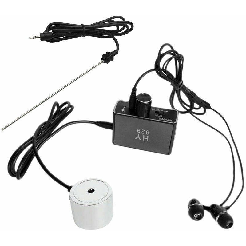 Testeur et détecteur de tension,Conduite D'Eau Detecteur De Fuite Capteur Moniteur Testeur Kit Double Sondes Ecouteurs Haute Sensibilite Pipeline Eau