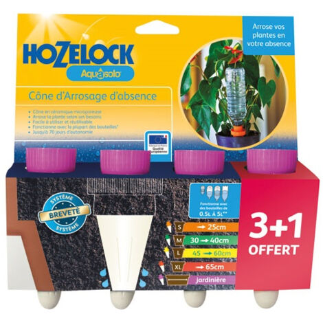 Cône arrosage ceramic Aquasolo violet x4 spé jardi - HOZELOCK