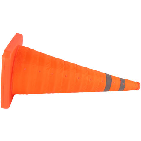 Cône de circulation de sécurité pliable avec collier réfléchissant, route extensible pour la pratique de la conduite en stationnement, 70cm/27,6 pouces