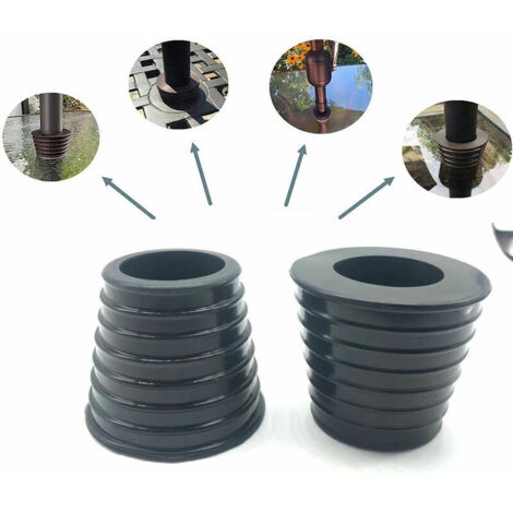Cône de Parapluie Support de Base（Noir, 2 pièces）, pour Ouverture et Stabilité du Trou de Table Patio ou Support de Base pour Parasol, Pied de Parasol