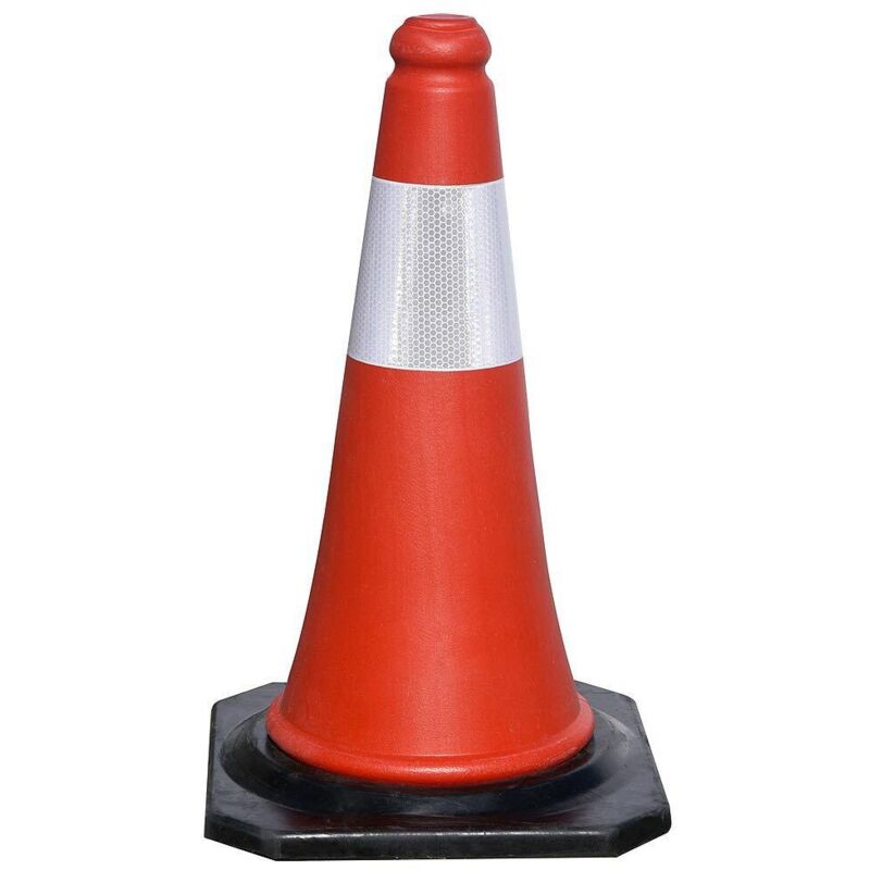 Wolfpack - Cône de signalisation de base en caoutchouc 75 cm. réfléchissant
