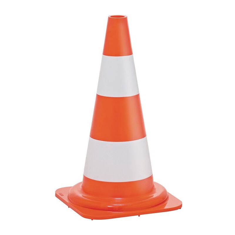 Cône de signalisation hauteur 505 mm empilable poids 1.05 kg. 28.5 x 28.5 cm (Par 10)