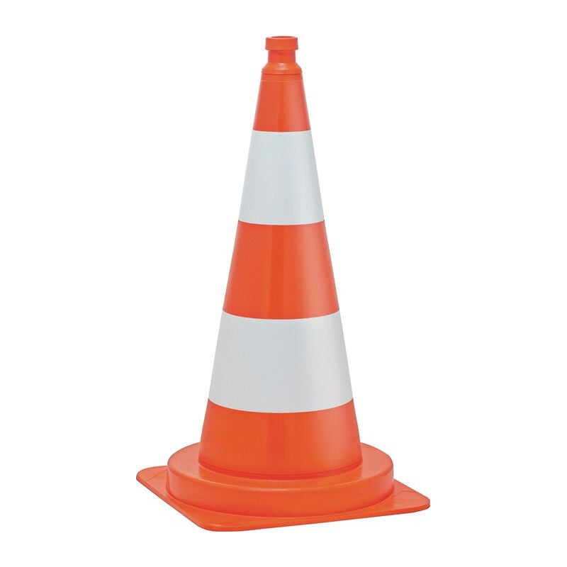 Cône de signalisation hauteur 745 mm empilable poids 3.4 kg. 40 x 40 cm (Par 10)
