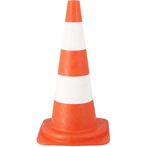 Cône de signalisation orange PE - HT 54 cm - Wilmart