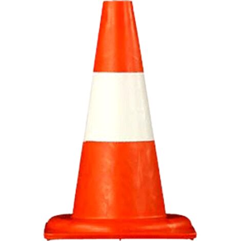 Cône de signalisation plastique rouge fluorescent-3195316 - Novap