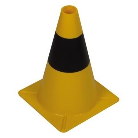 Cône jaune/noir 30 cm