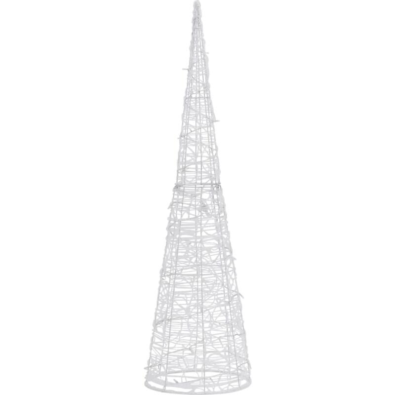 Cône lumineux décoratif pyramide à LED Acrylique Bleu 90 cm vidaXL