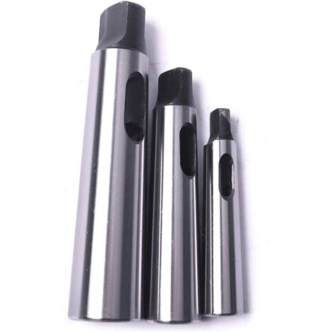 Cône Morse douille de perçage Réduction adaptateur pour tour de fraisage (MT1 à MT2, MT3 à MT2, MT3 à MT4,3pcs)