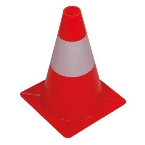 Cône rouge/blanc 30 cm