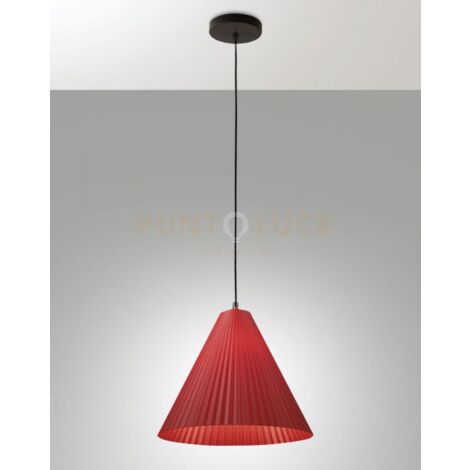 CONE SOSPENSIONE BORDEAUX 1 LUCE ATTACCO E27 IN METALLO E PLASTICA RICICLATA