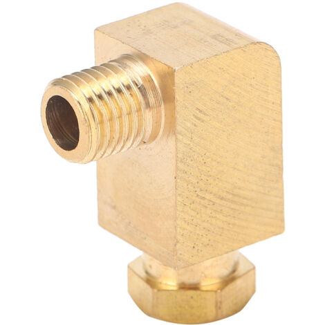 Conector acodado de latón de 90° para manguera de lubricación de aceite, adaptador/conector PL608 de 6 mm / 0,24 pulg. M8 x 1