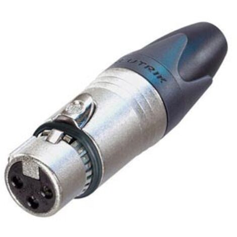 - CONECTOR AÉREO XLR HEMBRA - 3 PINES - CONEXIÓN CONTRA EL RUIDO Y LAS INTERFERENCIAS