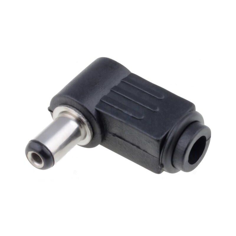 

Conector Alimentacion DC 2,1x5,5x9mm Hembra Acodado