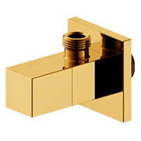 Conector angular macho IDMAR de 1/2" x 1/2" con cartucho de cerámica dorada 1001