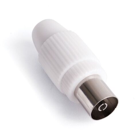 CONECTOR ANTENA COAXIAL HEMBRA RECTO PVC