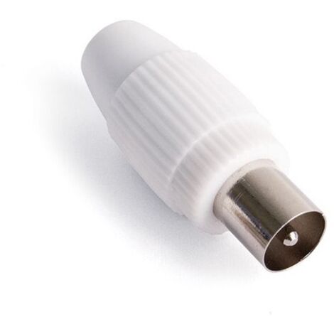 CONECTOR ANTENA COAXIAL MACHO RECTO PVC