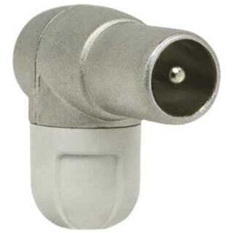 Conector Antena TV Macho Acodado Blindado