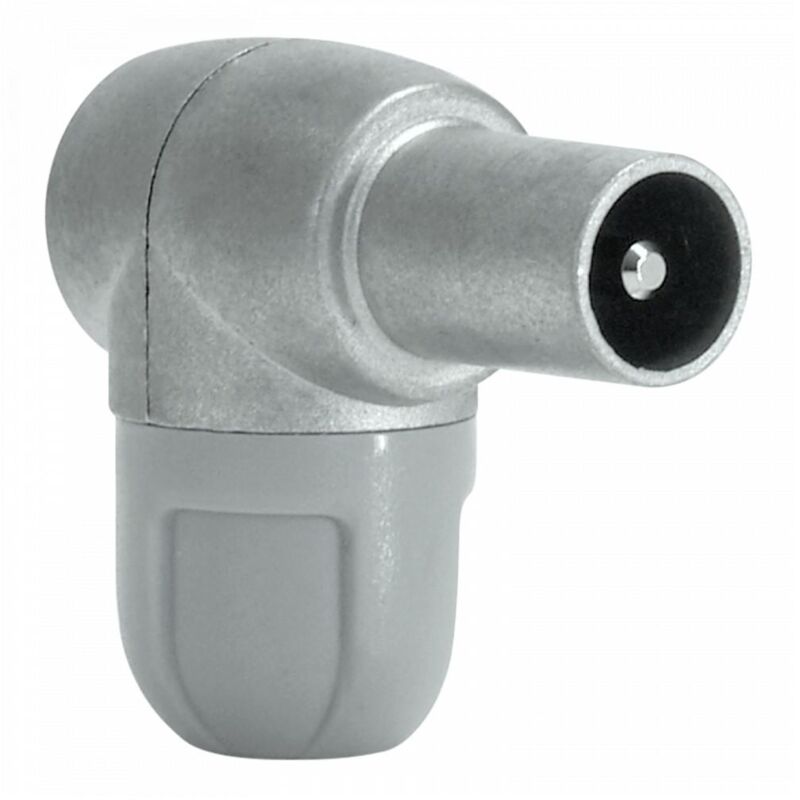 

Conector Antena TV Macho CEI Acodado-Blindado Cromado - Cromado - Televes