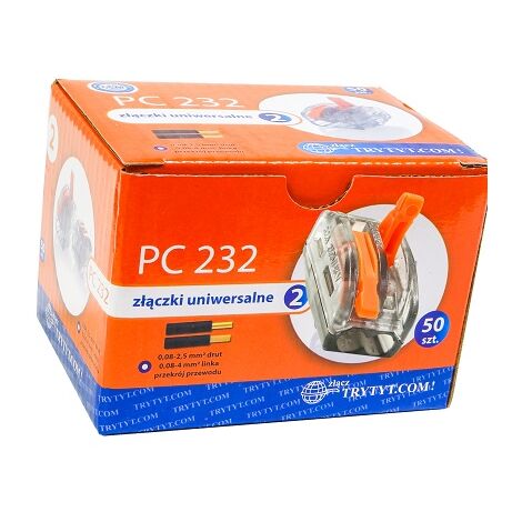 Conector autoblocante 2x0,2-4mm click PC 232 Tritite 50uds