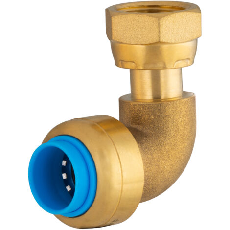 Conector automático universal cotovelo TOUT PUSH Ø14 Hembra giratoria (3/8)