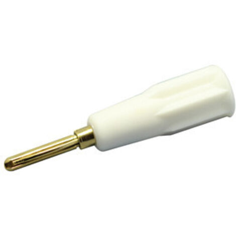 Conector Banana en Miniatura color Dorado/Blanco Electro Dh 09.010/D/BL 8430552086931