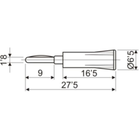 Conector Banana miniatura color dorado amarillo Electro Dh 8430552086924