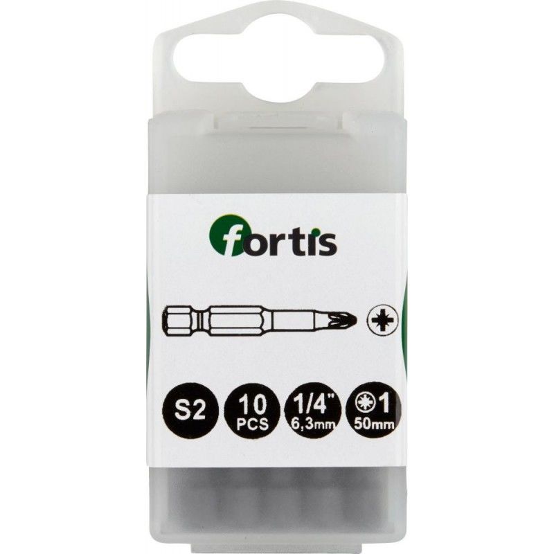 

Conector Bit 1/4 DIN3126 E63 PZ 3x50mm a10 unidades FORTIS