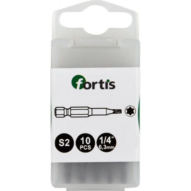 

Conector Bit 1/4 DIN3126 E63 TX25x 50mm a10 unidades FORTIS