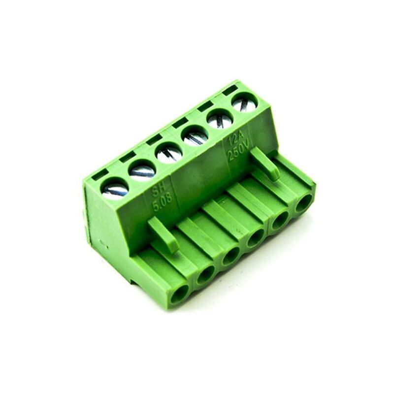 

Conector bloque de terminales al carro 5,08 paso hembra 6 vías Verde