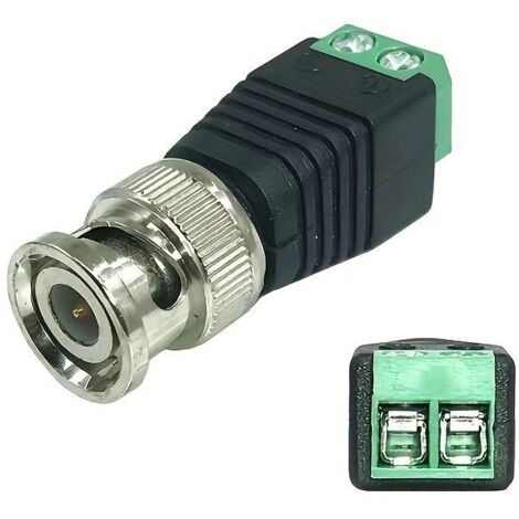 Conector BNC macho conexión tornillo  Negro