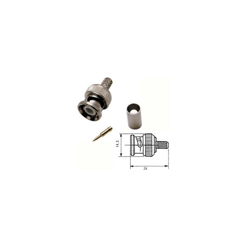 

Conector BNC RG59 Macho CRIMPAR 19.200/59