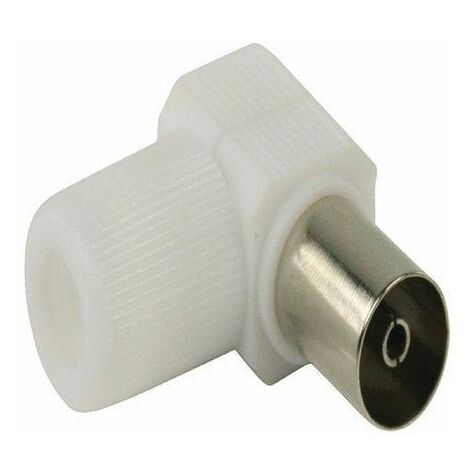 Conector CEI Hembra acodado 7mm  Blanco