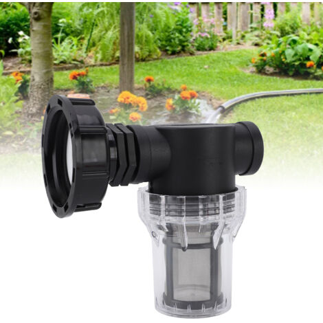 Conector con filtro para depósitos y bidones IBC, adaptador seguro para grandes capacidades, material plástico robusto, rosca interna S60x6 a G3/4, fácil instalación, incluye filtro, conector y válvul