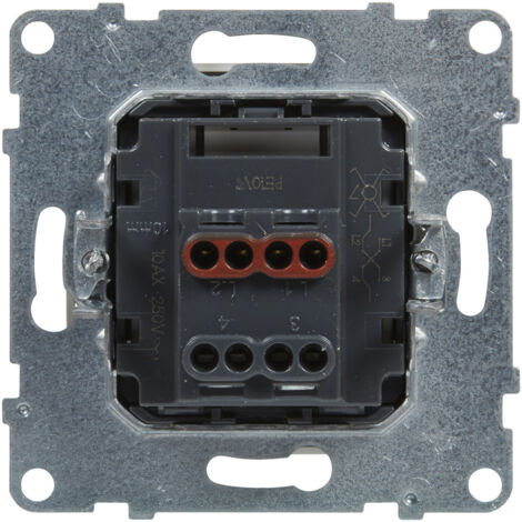 Conector cruzado - 10 AX - 250 V - terminales de tornillo, BLANCO SUNO