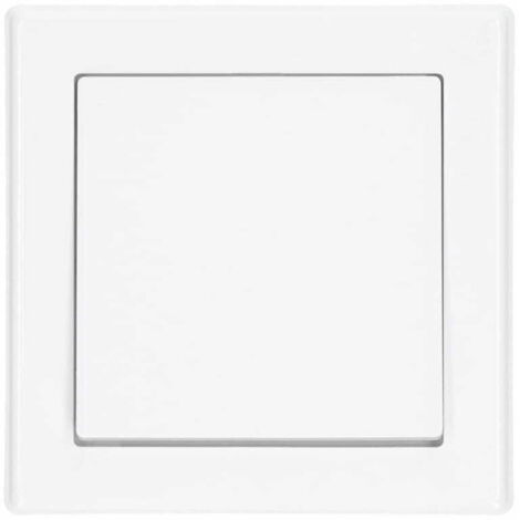 Conector cruzado simple con marco 8,1x8,1cm Blanco