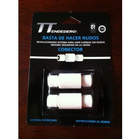 Conector cuerdas s/nudo tend y tirad 2 pz