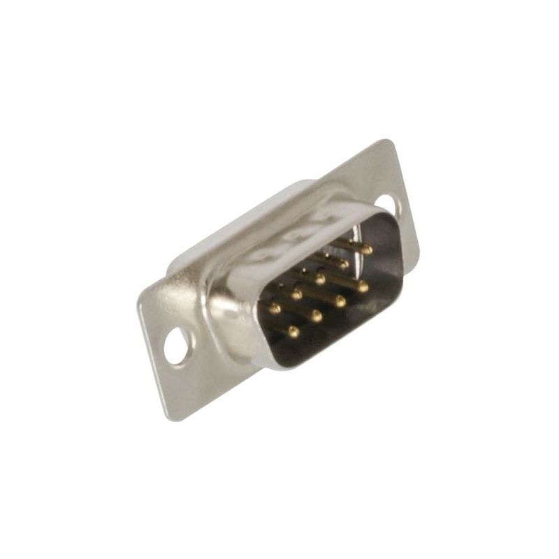 

Conector D-sub 9 pin macho de soldadura Gris