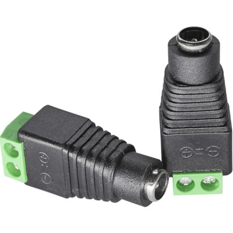 Conector DC hembra 5.5 x 2.1 mm Negro