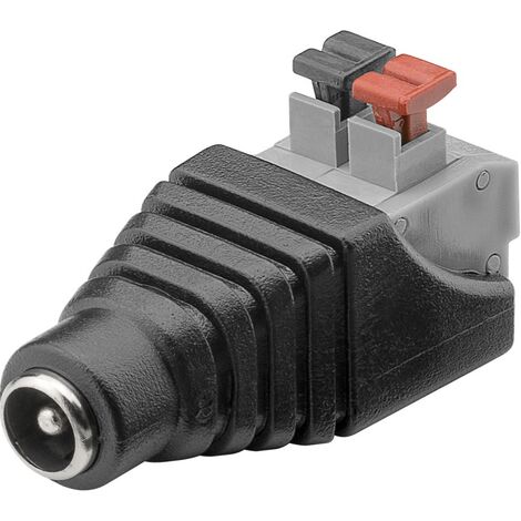 Conector DC hembra 5.5 x 2.1 mm terminal Negro