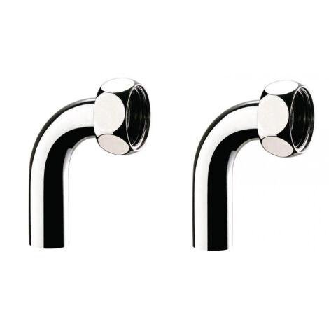 Conector de 2 piezas, codo cromado 15x21/14 (Pareja)