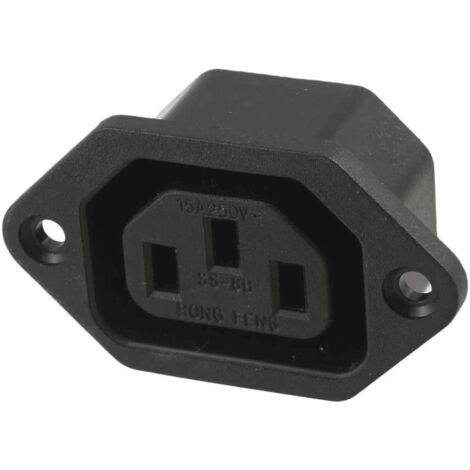 Conector de alimentacion C13 AC hembra  Negro 10 A