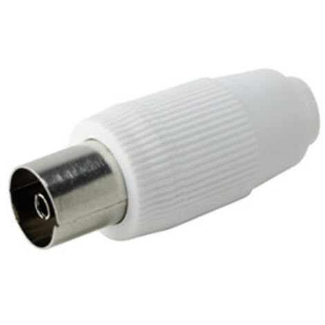 Conector de antena coaxial Hembra Blanco 10.534/BL Electro DH 8430552010219