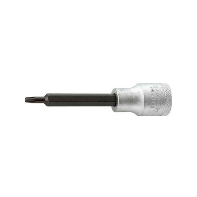 

Gedore - Conector de artornillado 1/2'' para Tornillo femenino TORX®, dimensiones : T 27, para Tornillo M4,5-M5-M6, Largo 100 mm