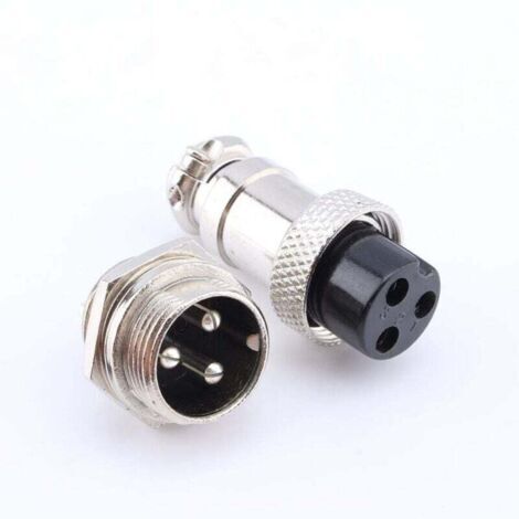 Conector de aviación GX16-3, conector de panel metálico macho/hembra de 3 pines