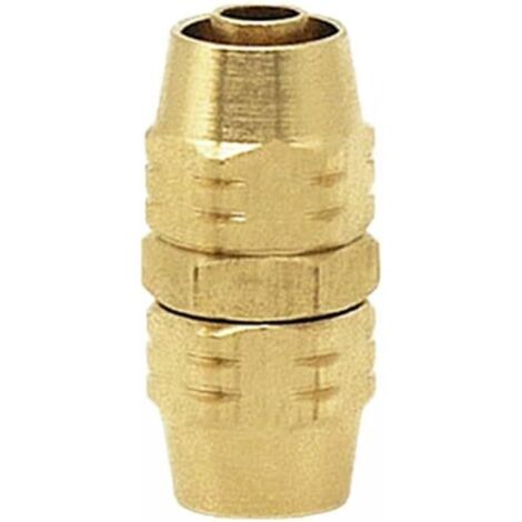 Conector de cobre para manguera de jardín, 4 tamaños, para reparación y extensión de mangueras de agua agrícolas de alta presión (cuerpo de tubo rígido).