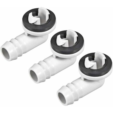 Conector de codo para tubo de drenaje de aire acondicionado, 15mm, piezas de unidad Mini-Split y unidad de aire acondicionado de ventana, 3 uds.