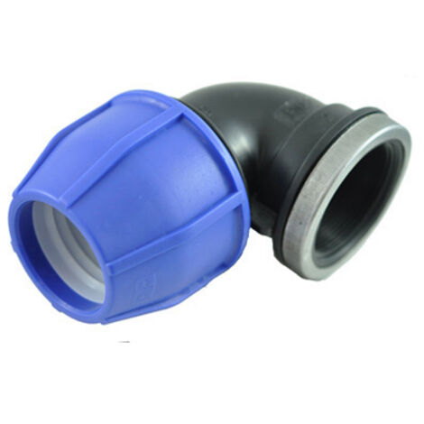 Conector de compresión de tipo codo 90º r/hembra 25mm x 3/4”