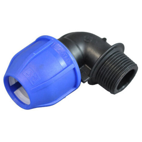 Conector de compresión de tipo codo 90º r/macho 25mm x 3/4”