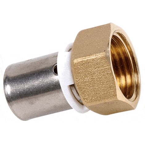 Conector de crimpado recto PER - Tuerca giratoria 15x21 - Ø20